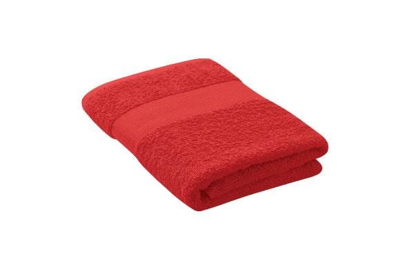Obrázky: Červený bavlnený uterák 100 x 50 cm