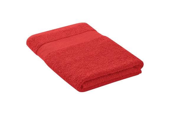 Obrázky: Červený bavlnený uterák 140 x 70 cm