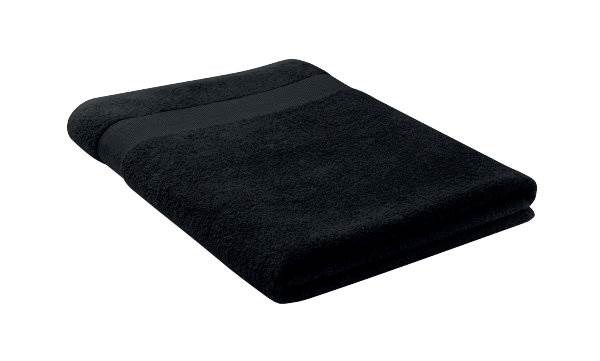 Obrázky: Čierny bavlnený uterák 180 x 100 cm