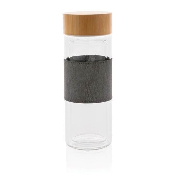 Obrázky: Dvojstenná sklenená fľaša 360 ml s úchopom z rPET, Obrázok 4