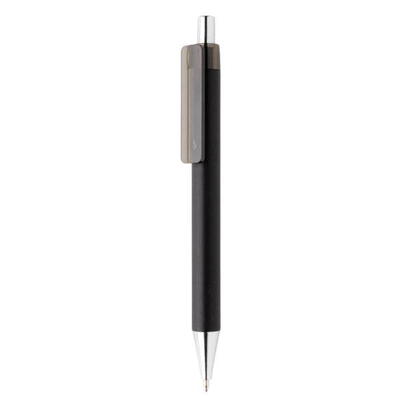 Obrázky: Čierne plastové metalické pero X8