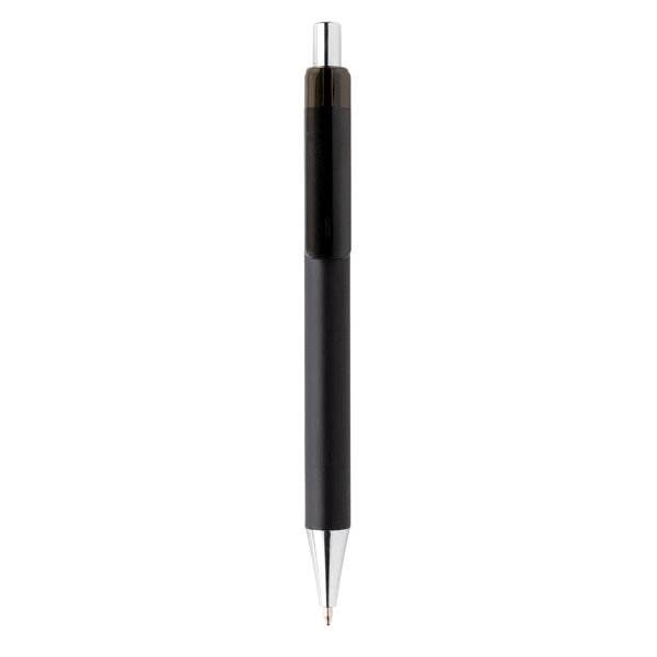 Obrázky: Čierne plastové metalické pero X8, Obrázok 2