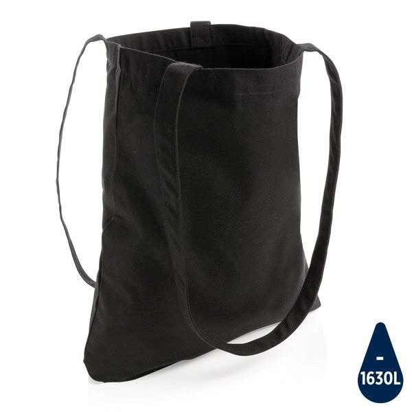 Obrázky: Nákupná čierna taška z recyklovanej bavlny AWARE