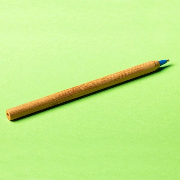 Obrázky: Guličkové pero z bambusu, modré
