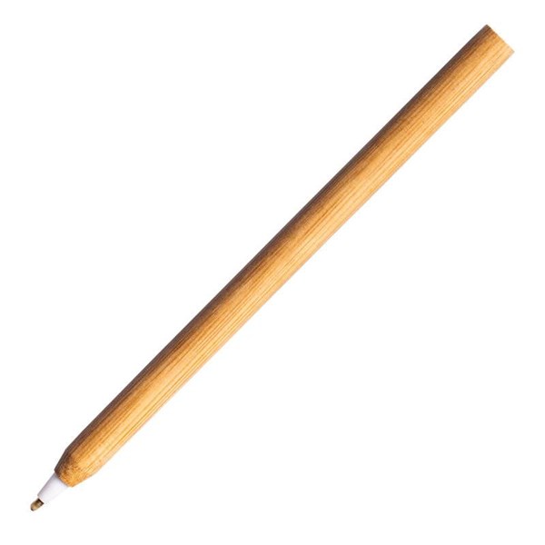 Obrázky: Guličkové pero z bambusu, biele, Obrázok 2