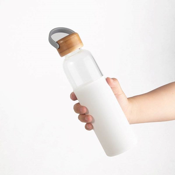 Obrázky: Sklenená fľaša 560 ml, biela, Obrázok 4