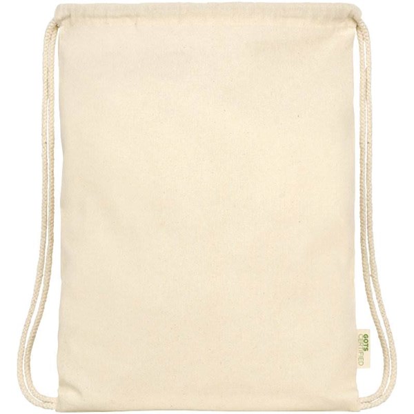 Obrázky: Orissa šnúrkový ruksak z organick.bavlny,prírodná, Obrázok 5