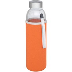 Obrázky: Oranžová sklenená športová fľaša, 500ml