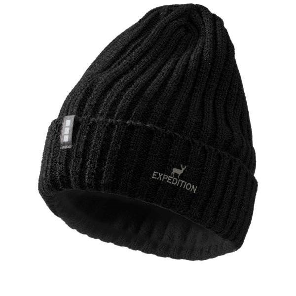 Obrázky: Čierna zimná pletená čiapka ELEVATE, Obrázok 5