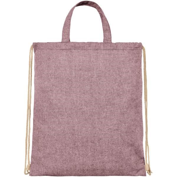 Obrázky: Ružová taška/ruksak z recykl. bavlny, 210g, Obrázok 3