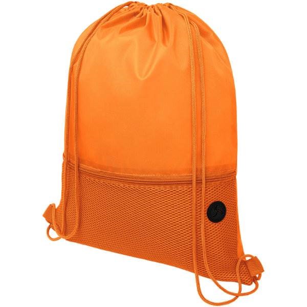 Obrázky: Oranžový ruksak, 1 vrecko na zips, otvor slúchadlá