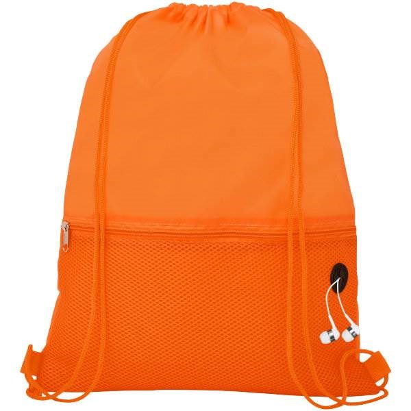 Obrázky: Oranžový ruksak, 1 vrecko na zips, otvor slúchadlá, Obrázok 3