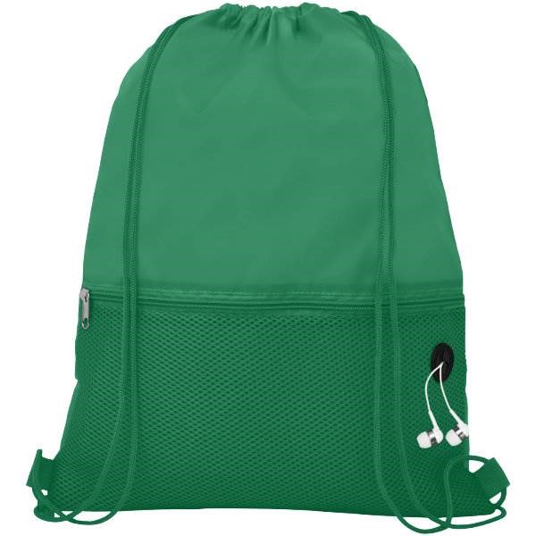 Obrázky: Zelený ruksak, 1 vrecko na zips, otvor slúchadlá, Obrázok 3