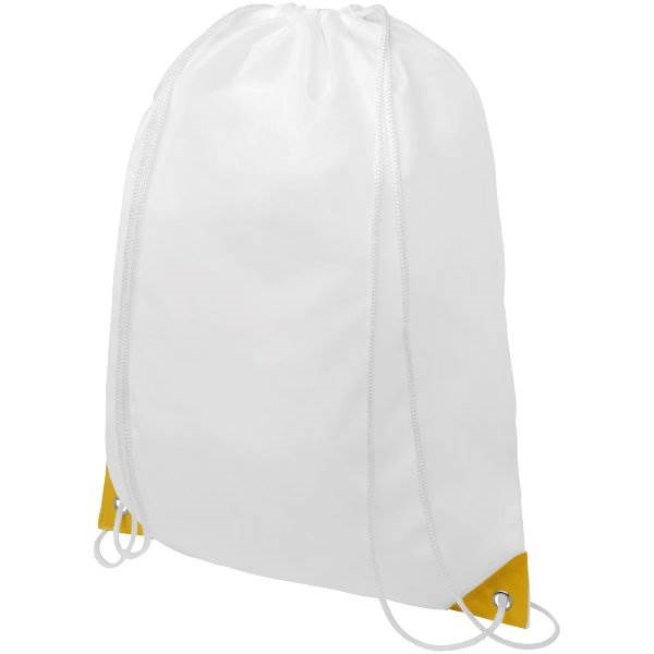 Obrázky: Biely ruksak so žltými rohmi