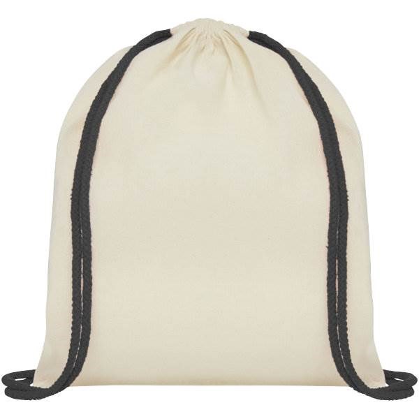 Obrázky: Prírodný ruksak s čiernymi šnúrkami, bavlna 100g, Obrázok 2