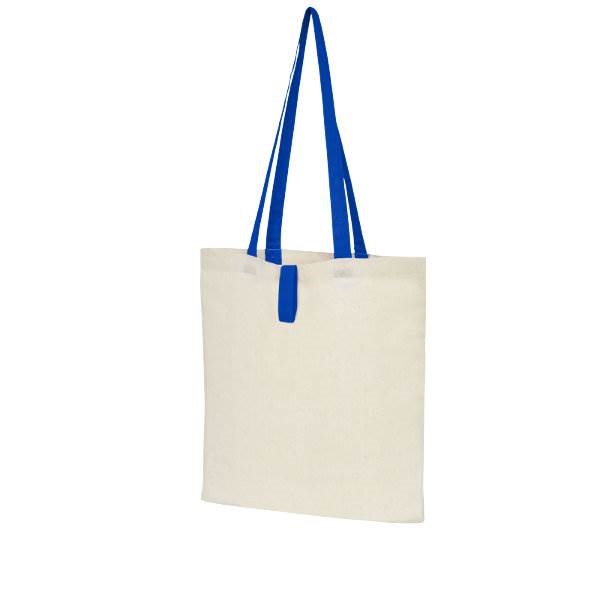 Obrázky: Prírodná nákupná taška, modré rukoväte, BA 100g, Obrázok 4