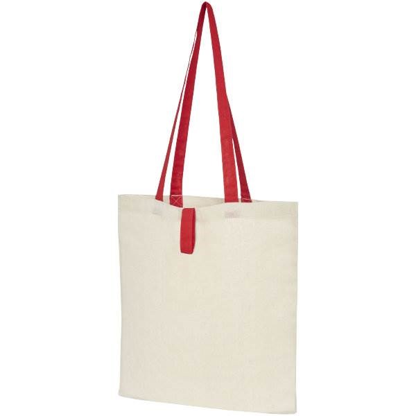 Obrázky: Prírodná nákupná taška, červené rukoväte, BA 100g