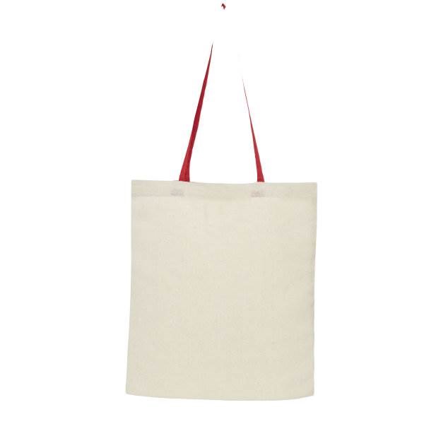 Obrázky: Prírodná nákupná taška, červené rukoväte, BA 100g, Obrázok 2