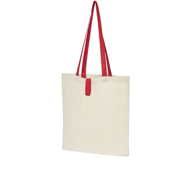 Obrázky: Prírodná nákupná taška, červené rukoväte, BA 100g, Obrázok 4
