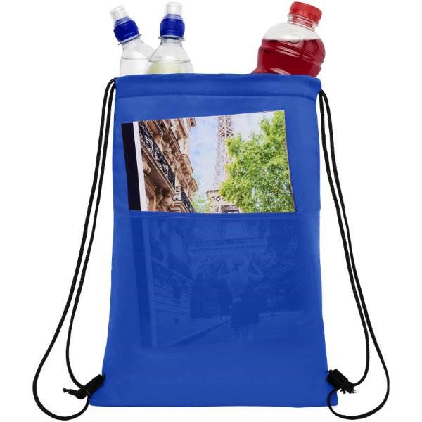Obrázky: Stred. modrá chladiaca taška/ruksak, 12 plechoviek, Obrázok 3