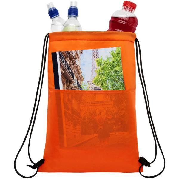 Obrázky: Oranžová chladiaca taška/ruksak na 12 plechoviek, Obrázok 3