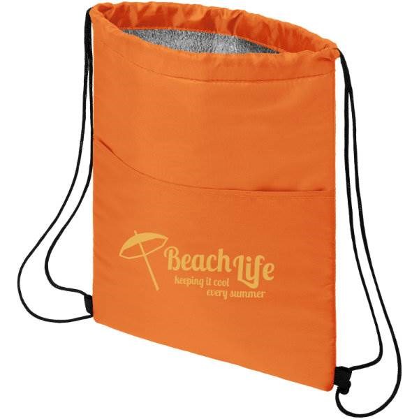Obrázky: Oranžová chladiaca taška/ruksak na 12 plechoviek, Obrázok 5