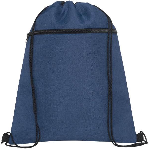 Obrázky: Nám. modrý/čierny melanž ruksak s vreckom na zips, Obrázok 3