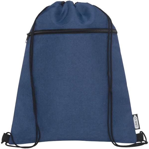 Obrázky: Tm.modrý/čierny melanž ruksak,vrecko na zips, RPET, Obrázok 5