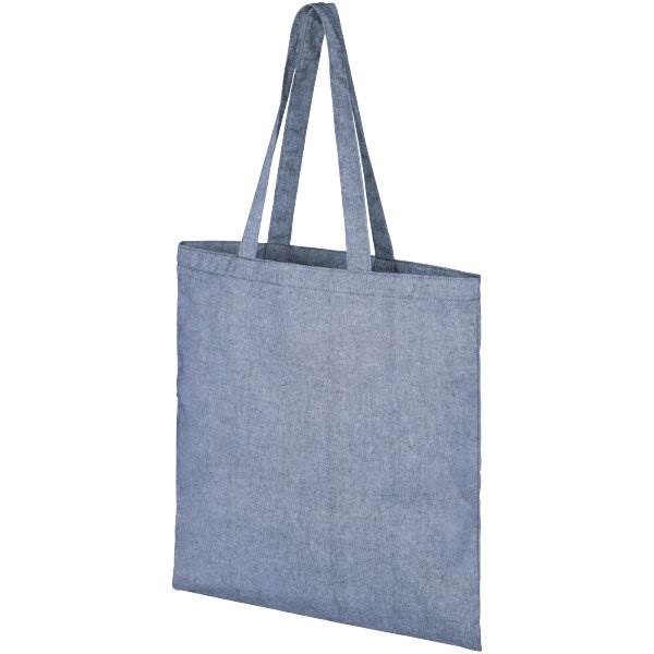 Obrázky: Modrá nákupná taška, z recykl. BA a PES 210 g