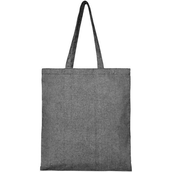 Obrázky: Čierna nákupná taška, z recykl. BA a PES 210 g, Obrázok 2