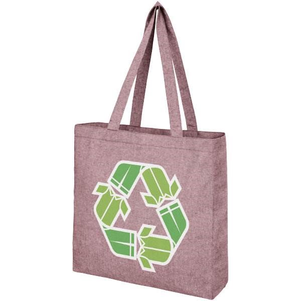 Obrázky: Nákupná taška z recykl. BA a PES, 210g, ružová, Obrázok 3
