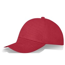 Obrázky: 6panelová čiapka s kovovou prackou, červená