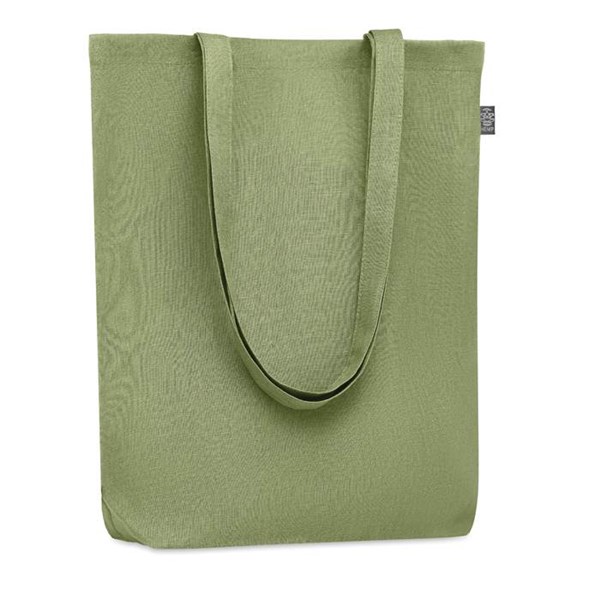 Obrázky: Zelená nákupná taška z konopnej látky, 200g