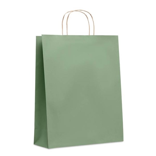 Obrázky: Papier. taška zelená 32x12x40cm,skrútená rukoväť