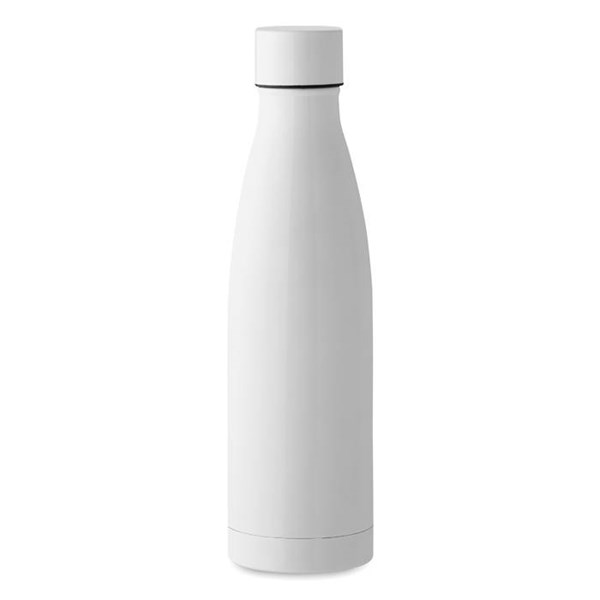 Obrázky: Biela izolačná nerezová fľaša 500 ml