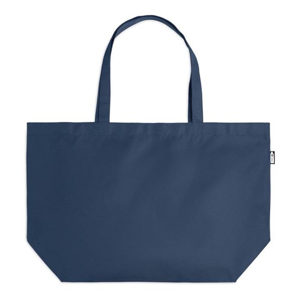 Obrázky: Veľká RPET nákupná taška so širokým dnom, modrá, Obrázok 6