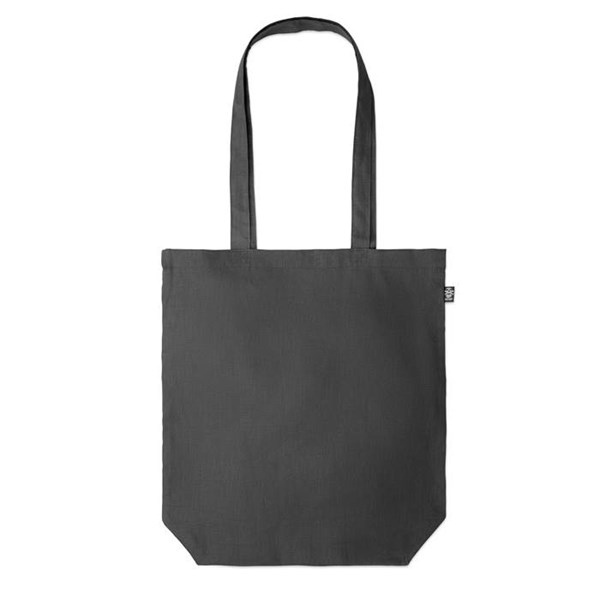 Obrázky: Čierna nákupná taška z konopnej látky, 200g, Obrázok 4