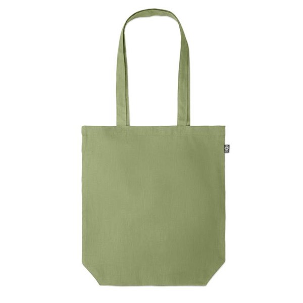 Obrázky: Zelená nákupná taška z konopnej látky, 200g, Obrázok 5