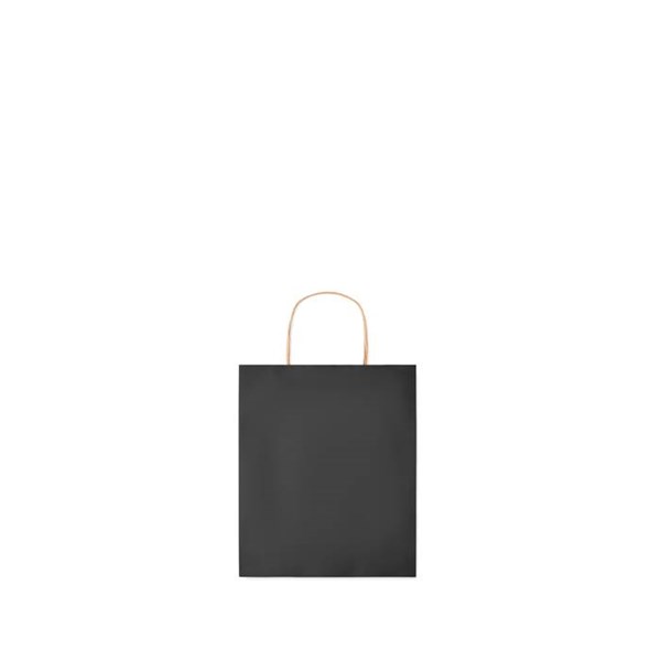 Obrázky: Papierová taška čierne 18x8x21cm, skrútená rukoväť, Obrázok 2