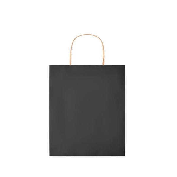 Obrázky: Papierová taška čierne 18x8x21cm, skrútená rukoväť, Obrázok 3