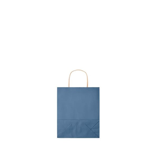 Obrázky: Papierová taška modrá 18x8x21cm, skrútená rukoväť, Obrázok 6