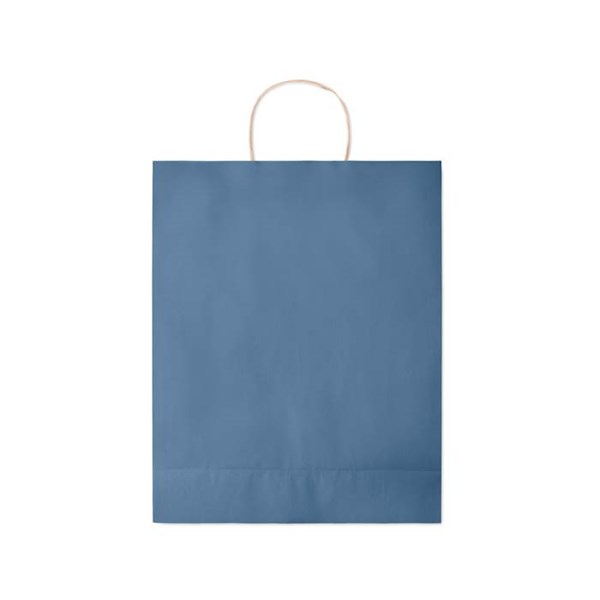Obrázky: Papierová taška modrá 32x12x40cm, skrútená rukoväť, Obrázok 5