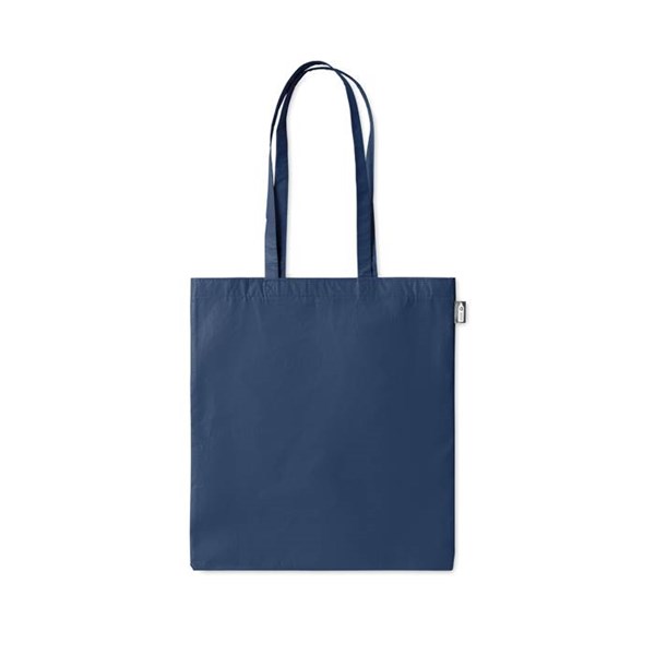 Obrázky: Tm. modrá laminovaná nákup.taška z netkanejho RPET, Obrázok 2
