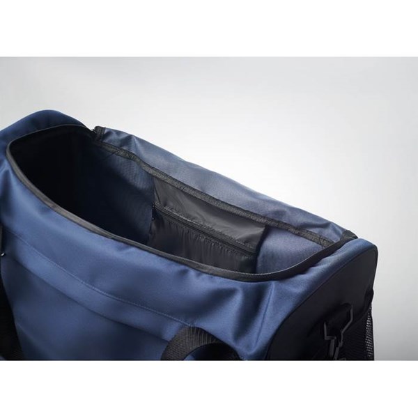 Obrázky: Športová alebo  cestovná modro-čierna RPET taška, Obrázok 8