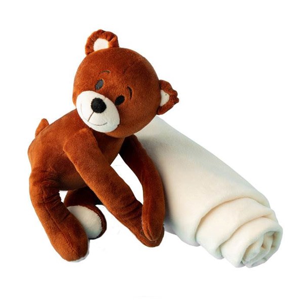Obrázky: Plyšový hnedý medveď s jemnou prírodnou dekou, Obrázok 2