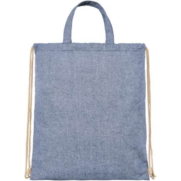 Obrázky: Modrá taška/ruksak z recykl. bavlny , 210g, Obrázok 11