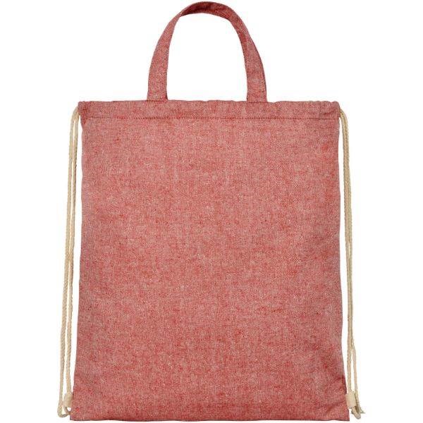 Obrázky: Červená taška/ruksak z recykl. bavlny, 210g, Obrázok 11