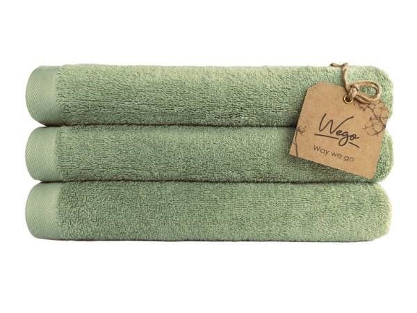 Obrázky: Zelený froté uterák BIO-WEGO, gramáž 450 g/m2, Obrázok 2