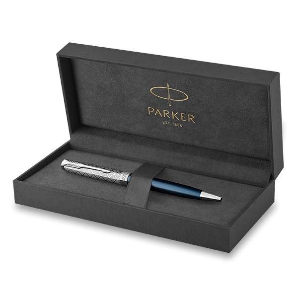 Obrázky: PARKER Sonnet Premium Metal Blue CT, gul. pero, Obrázok 2