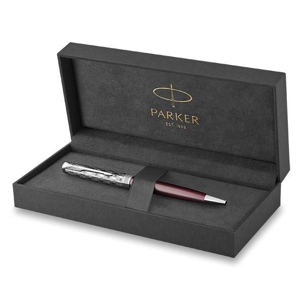 Obrázky: PARKER Sonnet Premium Metal Red CT, gul. pero, Obrázok 2